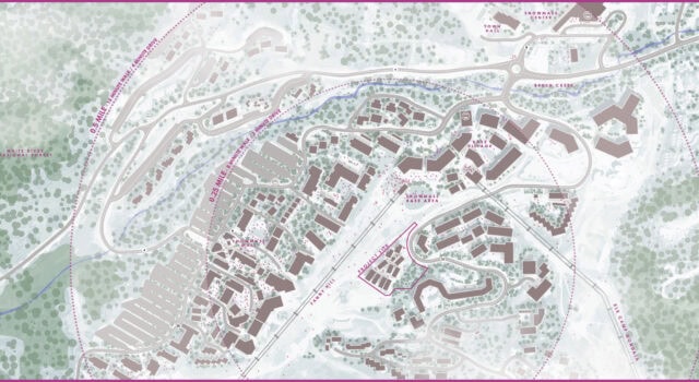 This thoughtfully scaled community, carefully set into the slopes, facilitates a seamless connection to both the outdoors and the broader community.